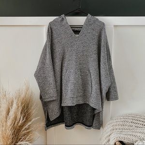 Oversized Hooded Poncho Sweatshirt